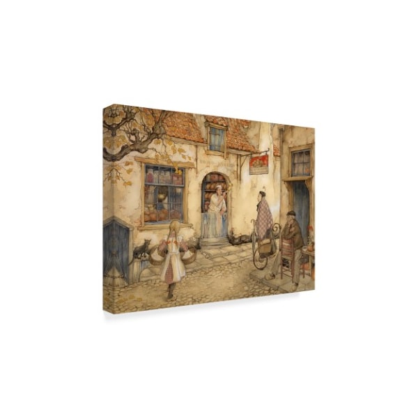 Anton Pieck 'Out The Kitchen Door' Canvas Art,14x19